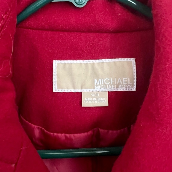 EUC Michael Kors Red Pea Coat Size Small - Picture 10 of 12